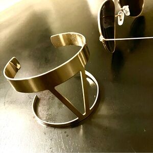 Gold cuff bracelet